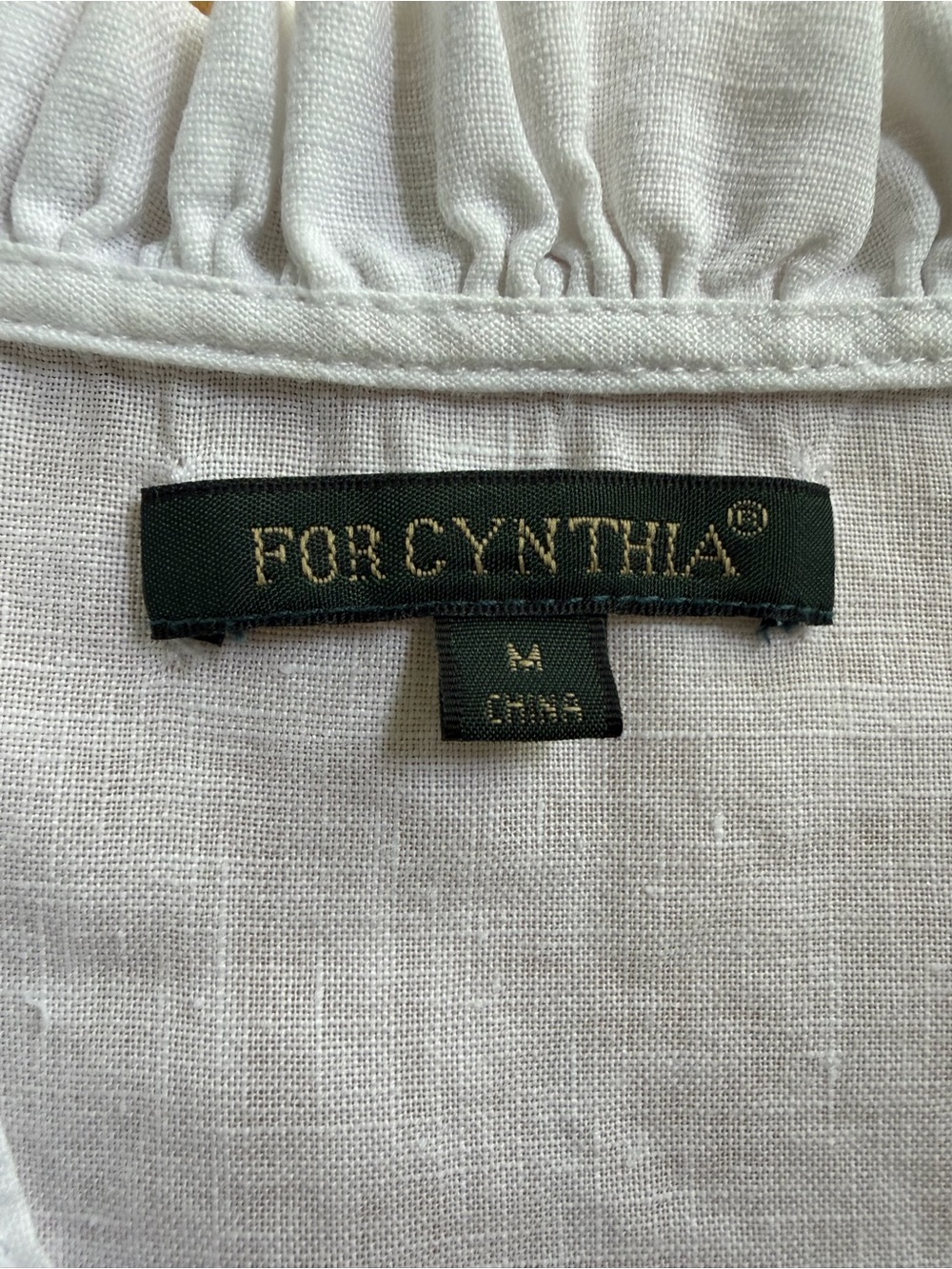 Linen For Cynthia V-neck Ruffle Sleevless Tunic Top - Picture 4 of 11